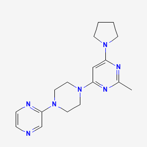 2-methyl-4-[4-(pyrazin-2-yl)piperazin-1-yl]-6-(pyrrolidin-1-yl)pyrimidine