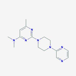 molecular formula C15H21N7 B6453743 N,N,6-trimethyl-2-[4-(pyrazin-2-yl)piperazin-1-yl]pyrimidin-4-amine CAS No. 2549002-87-9