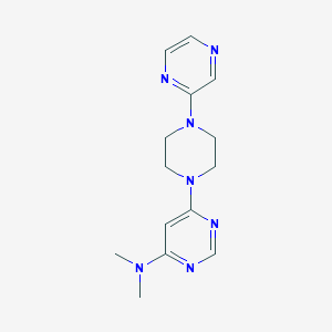 molecular formula C14H19N7 B6453753 N,N-dimethyl-6-[4-(pyrazin-2-yl)piperazin-1-yl]pyrimidin-4-amine CAS No. 2548977-23-5