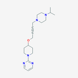 2-[4-({4-[4-(propan-2-yl)piperazin-1-yl]but-2-yn-1-yl}oxy)piperidin-1-yl]pyrimidine