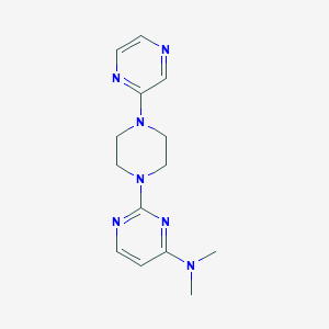 molecular formula C14H19N7 B6453765 N,N-dimethyl-2-[4-(pyrazin-2-yl)piperazin-1-yl]pyrimidin-4-amine CAS No. 2549032-67-7