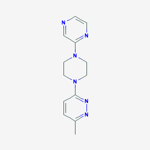 molecular formula C13H16N6 B6453776 3-methyl-6-[4-(pyrazin-2-yl)piperazin-1-yl]pyridazine CAS No. 2549032-98-4