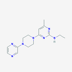 N-ethyl-4-methyl-6-[4-(pyrazin-2-yl)piperazin-1-yl]pyrimidin-2-amine