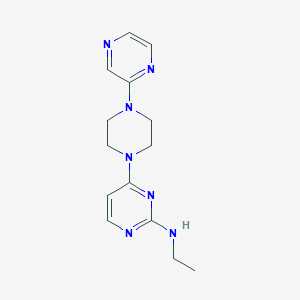 N-ethyl-4-[4-(pyrazin-2-yl)piperazin-1-yl]pyrimidin-2-amine
