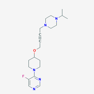5-fluoro-4-[4-({4-[4-(propan-2-yl)piperazin-1-yl]but-2-yn-1-yl}oxy)piperidin-1-yl]pyrimidine
