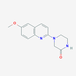 4-(6-methoxyquinolin-2-yl)piperazin-2-one