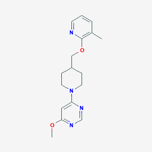 molecular formula C17H22N4O2 B6453952 4-methoxy-6-(4-{[(3-methylpyridin-2-yl)oxy]methyl}piperidin-1-yl)pyrimidine CAS No. 2548989-28-0