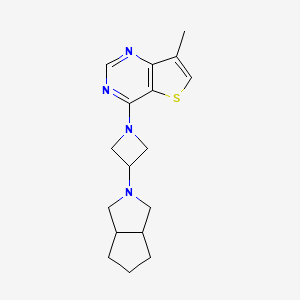 molecular formula C17H22N4S B6453958 1-{7-methylthieno[3,2-d]pyrimidin-4-yl}-3-{octahydrocyclopenta[c]pyrrol-2-yl}azetidine CAS No. 2548989-16-6