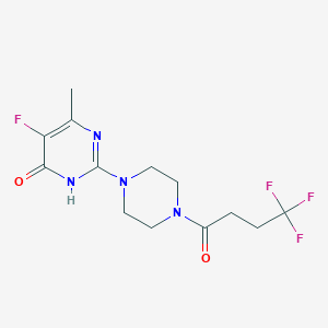 5-fluoro-6-methyl-2-[4-(4,4,4-trifluorobutanoyl)piperazin-1-yl]-3,4-dihydropyrimidin-4-one
