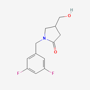 1-[(3,5-difluorophenyl)methyl]-4-(hydroxymethyl)pyrrolidin-2-one