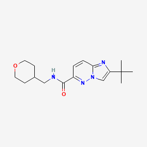 2-tert-butyl-N-[(oxan-4-yl)methyl]imidazo[1,2-b]pyridazine-6-carboxamide