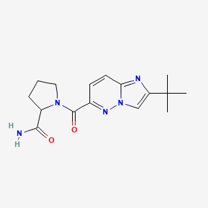 1-{2-tert-butylimidazo[1,2-b]pyridazine-6-carbonyl}pyrrolidine-2-carboxamide