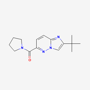 1-{2-tert-butylimidazo[1,2-b]pyridazine-6-carbonyl}pyrrolidine