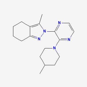 3-methyl-2-[3-(4-methylpiperidin-1-yl)pyrazin-2-yl]-4,5,6,7-tetrahydro-2H-indazole
