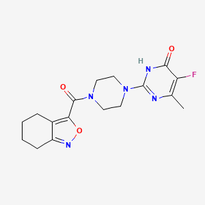 molecular formula C17H20FN5O3 B6454137 5-fluoro-6-methyl-2-[4-(4,5,6,7-tetrahydro-2,1-benzoxazole-3-carbonyl)piperazin-1-yl]-3,4-dihydropyrimidin-4-one CAS No. 2549054-74-0