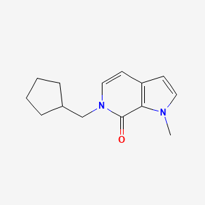 molecular formula C14H18N2O B6454164 6-(cyclopentylmethyl)-1-methyl-1H,6H,7H-pyrrolo[2,3-c]pyridin-7-one CAS No. 2549044-76-8