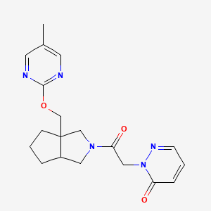 molecular formula C19H23N5O3 B6454234 2-[2-(3a-{[(5-methylpyrimidin-2-yl)oxy]methyl}-octahydrocyclopenta[c]pyrrol-2-yl)-2-oxoethyl]-2,3-dihydropyridazin-3-one CAS No. 2549040-22-2