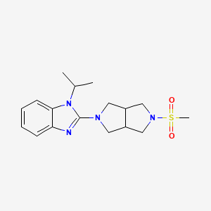 molecular formula C17H24N4O2S B6454273 2-{5-methanesulfonyl-octahydropyrrolo[3,4-c]pyrrol-2-yl}-1-(propan-2-yl)-1H-1,3-benzodiazole CAS No. 2549041-23-6