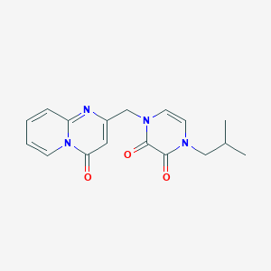 1-(2-methylpropyl)-4-({4-oxo-4H-pyrido[1,2-a]pyrimidin-2-yl}methyl)-1,2,3,4-tetrahydropyrazine-2,3-dione