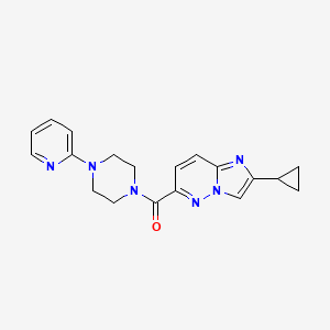 1-{2-cyclopropylimidazo[1,2-b]pyridazine-6-carbonyl}-4-(pyridin-2-yl)piperazine