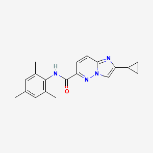 2-cyclopropyl-N-(2,4,6-trimethylphenyl)imidazo[1,2-b]pyridazine-6-carboxamide