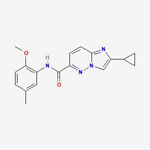 2-cyclopropyl-N-(2-methoxy-5-methylphenyl)imidazo[1,2-b]pyridazine-6-carboxamide