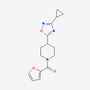 4-(3-cyclopropyl-1,2,4-oxadiazol-5-yl)-1-(furan-2-carbonyl)piperidine