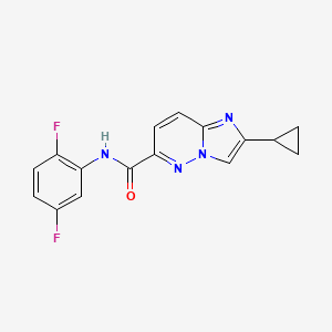 B6454539 2-cyclopropyl-N-(2,5-difluorophenyl)imidazo[1,2-b]pyridazine-6-carboxamide CAS No. 2549050-47-5