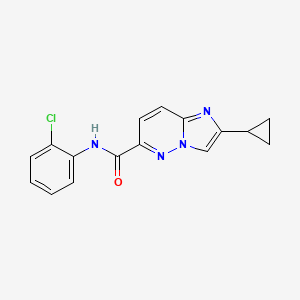 molecular formula C16H13ClN4O B6454545 N-(2-chlorophenyl)-2-cyclopropylimidazo[1,2-b]pyridazine-6-carboxamide CAS No. 2549051-52-5