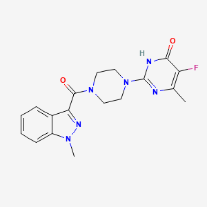 5-fluoro-6-methyl-2-[4-(1-methyl-1H-indazole-3-carbonyl)piperazin-1-yl]-3,4-dihydropyrimidin-4-one