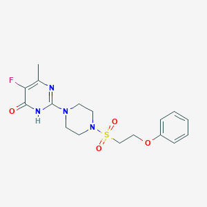 5-fluoro-6-methyl-2-[4-(2-phenoxyethanesulfonyl)piperazin-1-yl]-3,4-dihydropyrimidin-4-one