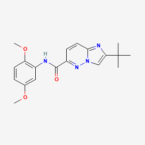 molecular formula C19H22N4O3 B6454688 2-tert-butyl-N-(2,5-dimethoxyphenyl)imidazo[1,2-b]pyridazine-6-carboxamide CAS No. 2549001-55-8