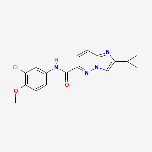 molecular formula C17H15ClN4O2 B6454711 N-(3-chloro-4-methoxyphenyl)-2-cyclopropylimidazo[1,2-b]pyridazine-6-carboxamide CAS No. 2549062-36-2