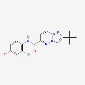 molecular formula C17H16ClFN4O B6454714 2-tert-butyl-N-(2-chloro-4-fluorophenyl)imidazo[1,2-b]pyridazine-6-carboxamide CAS No. 2549043-89-0