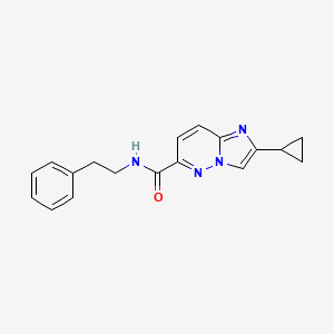 2-cyclopropyl-N-(2-phenylethyl)imidazo[1,2-b]pyridazine-6-carboxamide