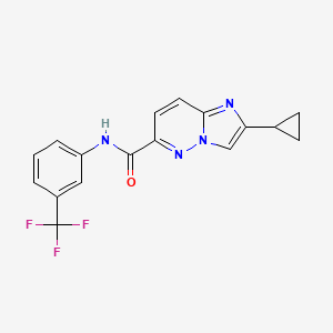 2-cyclopropyl-N-[3-(trifluoromethyl)phenyl]imidazo[1,2-b]pyridazine-6-carboxamide