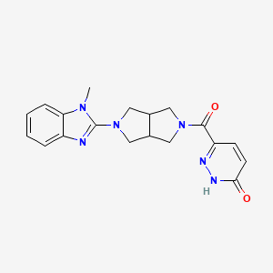 6-[5-(1-methyl-1H-1,3-benzodiazol-2-yl)-octahydropyrrolo[3,4-c]pyrrole-2-carbonyl]-2,3-dihydropyridazin-3-one