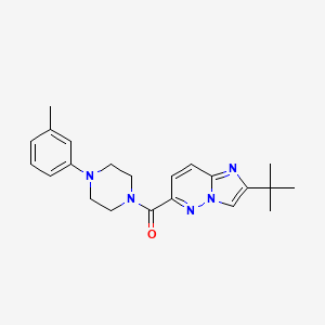 1-{2-tert-butylimidazo[1,2-b]pyridazine-6-carbonyl}-4-(3-methylphenyl)piperazine