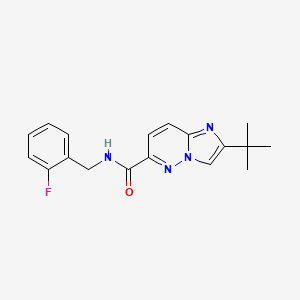 molecular formula C18H19FN4O B6454776 2-tert-butyl-N-[(2-fluorophenyl)methyl]imidazo[1,2-b]pyridazine-6-carboxamide CAS No. 2549006-05-3