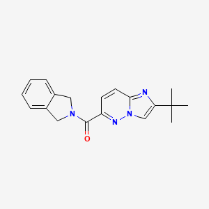 molecular formula C19H20N4O B6454786 2-{2-tert-butylimidazo[1,2-b]pyridazine-6-carbonyl}-2,3-dihydro-1H-isoindole CAS No. 2549044-25-7