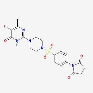 1-(4-{[4-(5-fluoro-4-methyl-6-oxo-1,6-dihydropyrimidin-2-yl)piperazin-1-yl]sulfonyl}phenyl)pyrrolidine-2,5-dione