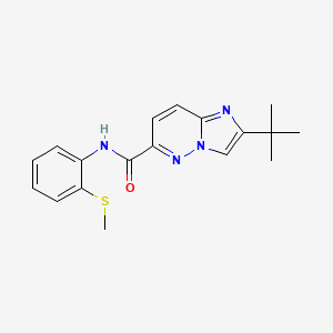 molecular formula C18H20N4OS B6454798 2-tert-butyl-N-[2-(methylsulfanyl)phenyl]imidazo[1,2-b]pyridazine-6-carboxamide CAS No. 2549064-46-0