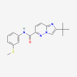 molecular formula C18H20N4OS B6454847 2-tert-butyl-N-[3-(methylsulfanyl)phenyl]imidazo[1,2-b]pyridazine-6-carboxamide CAS No. 2548975-17-1