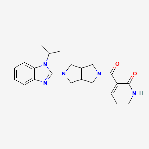 3-{5-[1-(propan-2-yl)-1H-1,3-benzodiazol-2-yl]-octahydropyrrolo[3,4-c]pyrrole-2-carbonyl}-1,2-dihydropyridin-2-one