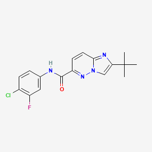 2-tert-butyl-N-(4-chloro-3-fluorophenyl)imidazo[1,2-b]pyridazine-6-carboxamide