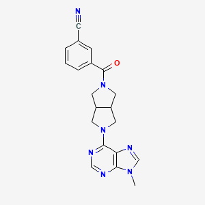 3-[5-(9-methyl-9H-purin-6-yl)-octahydropyrrolo[3,4-c]pyrrole-2-carbonyl]benzonitrile