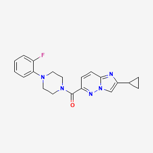 1-{2-cyclopropylimidazo[1,2-b]pyridazine-6-carbonyl}-4-(2-fluorophenyl)piperazine