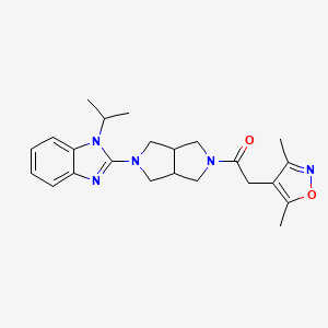 2-(3,5-dimethyl-1,2-oxazol-4-yl)-1-{5-[1-(propan-2-yl)-1H-1,3-benzodiazol-2-yl]-octahydropyrrolo[3,4-c]pyrrol-2-yl}ethan-1-one