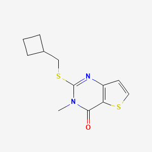 2-[(cyclobutylmethyl)sulfanyl]-3-methyl-3H,4H-thieno[3,2-d]pyrimidin-4-one