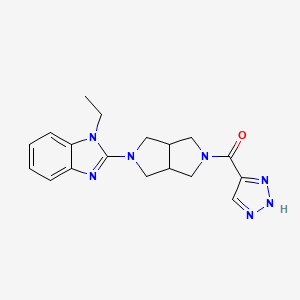 1-ethyl-2-[5-(2H-1,2,3-triazole-4-carbonyl)-octahydropyrrolo[3,4-c]pyrrol-2-yl]-1H-1,3-benzodiazole